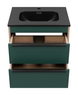 Подвесная тумба под раковину Brevita Greenwood GRE-09060-0802Я 60см зелёный/дуб Галифакс олово